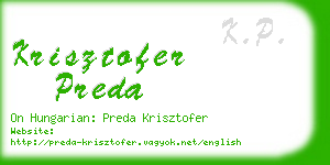 krisztofer preda business card